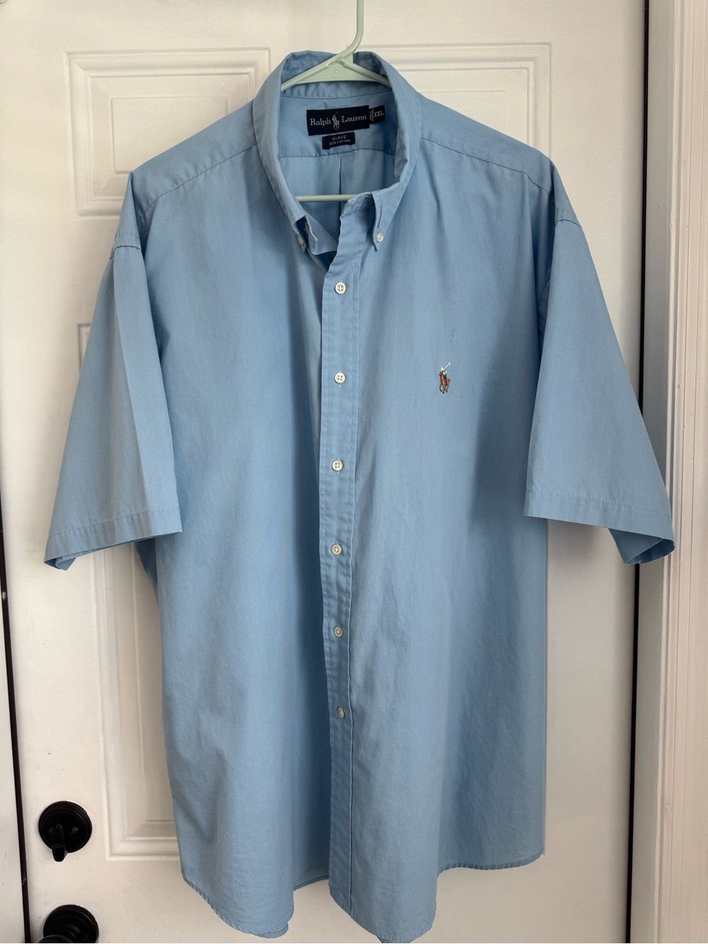 Ralph Lauren Light Blue Short-Sleeve Button-Down Shirt